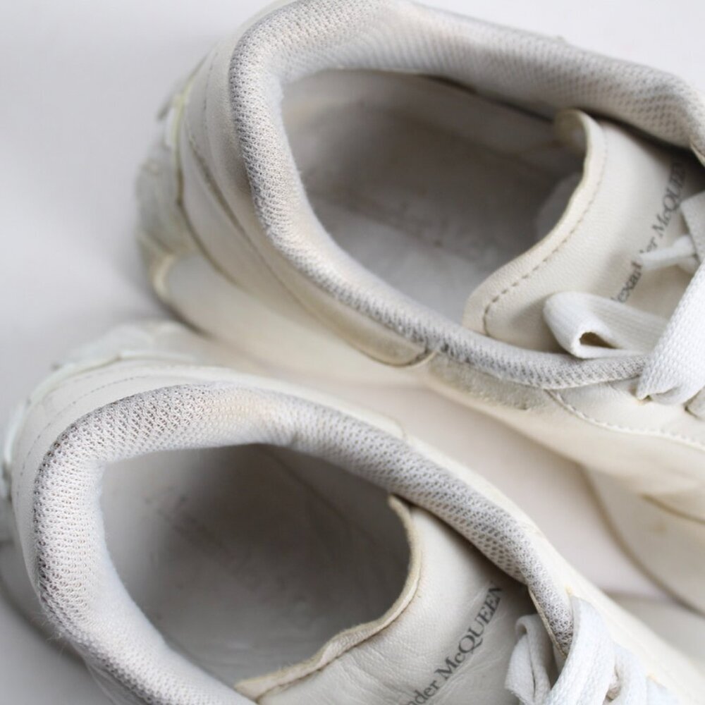 Alexander McQueen Women's White Sprint Runner Low-Top Leather Sneakers sz 36 / 6 - Picture 11 of 14